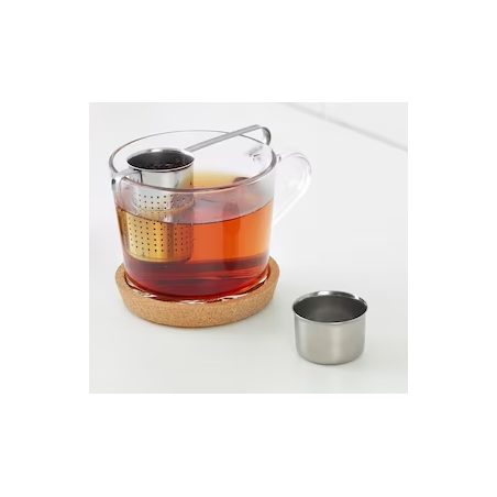 Infusor para té de acero canastilla con base