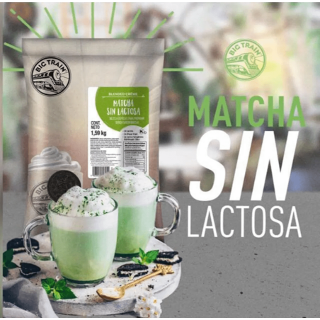 Big Train polvos con sabor matcha sin lactosa